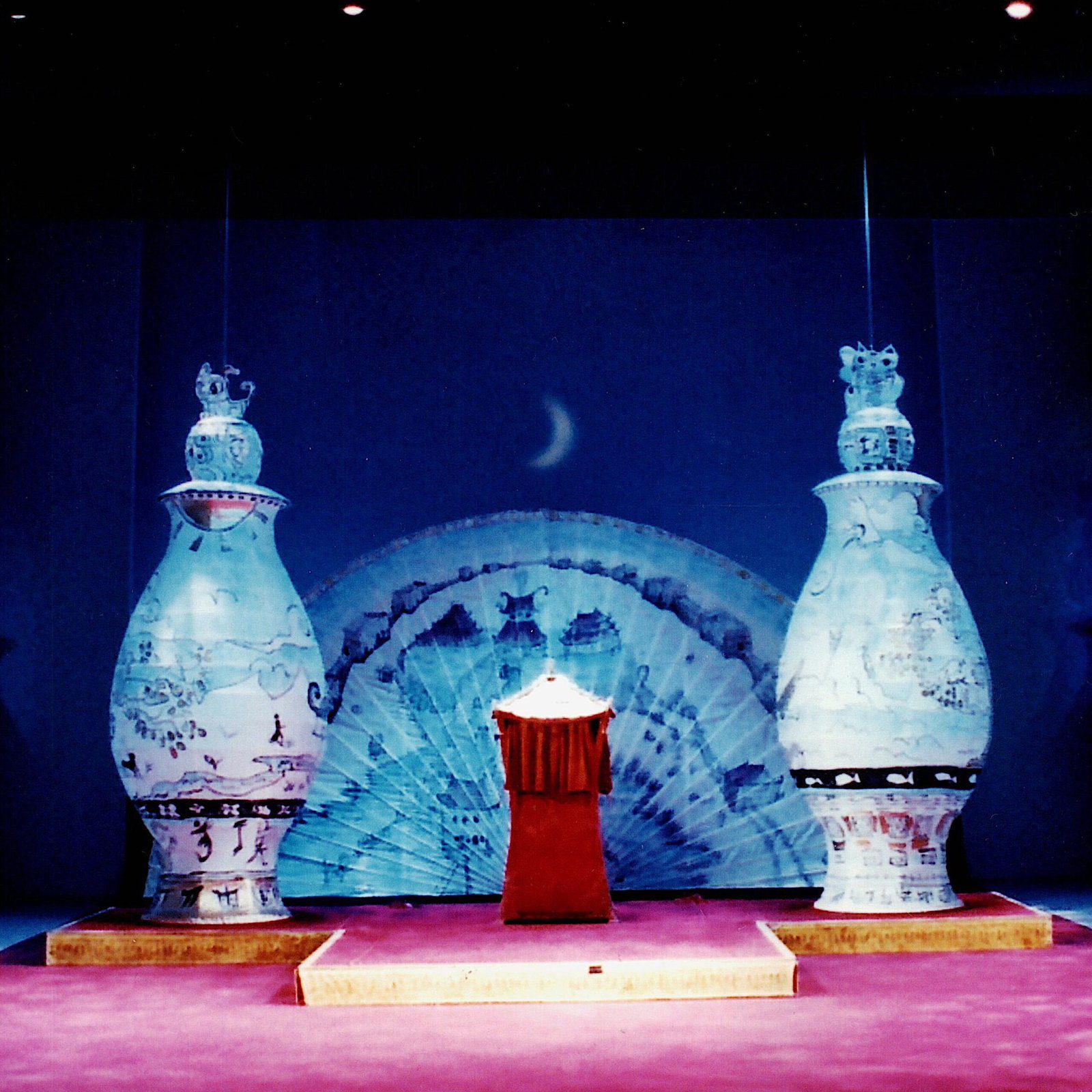 Fabric Vases & Fans for Aladdin at The Old Vic
