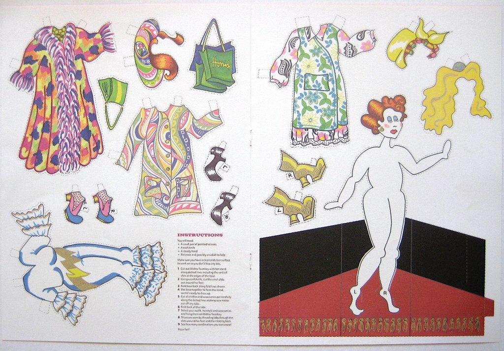 Paper Widow Twankey doll Aladdin Programme The Old Vic © Dan Maier