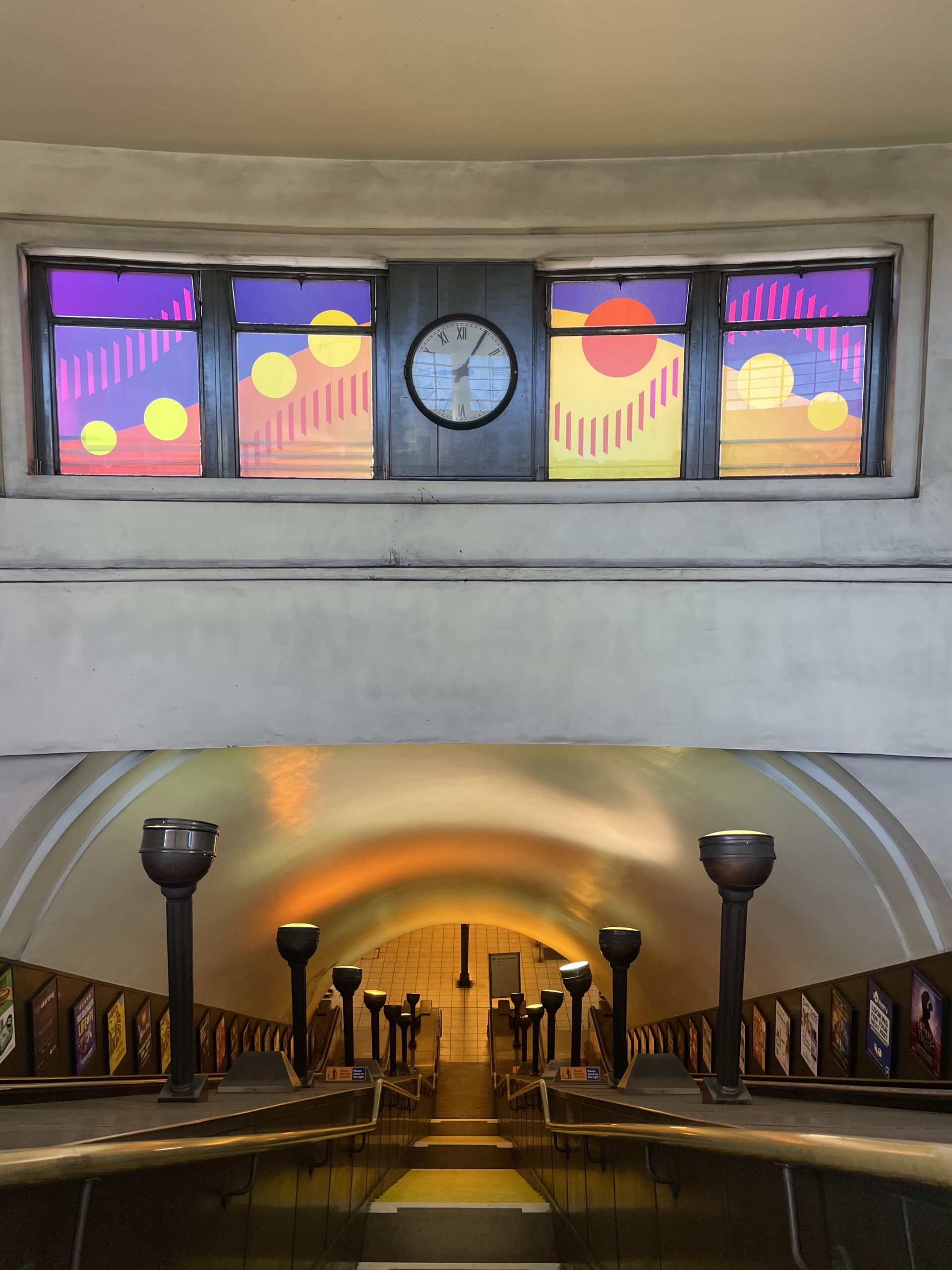 Southgate station artwork over escalator inside view © Dan Maier