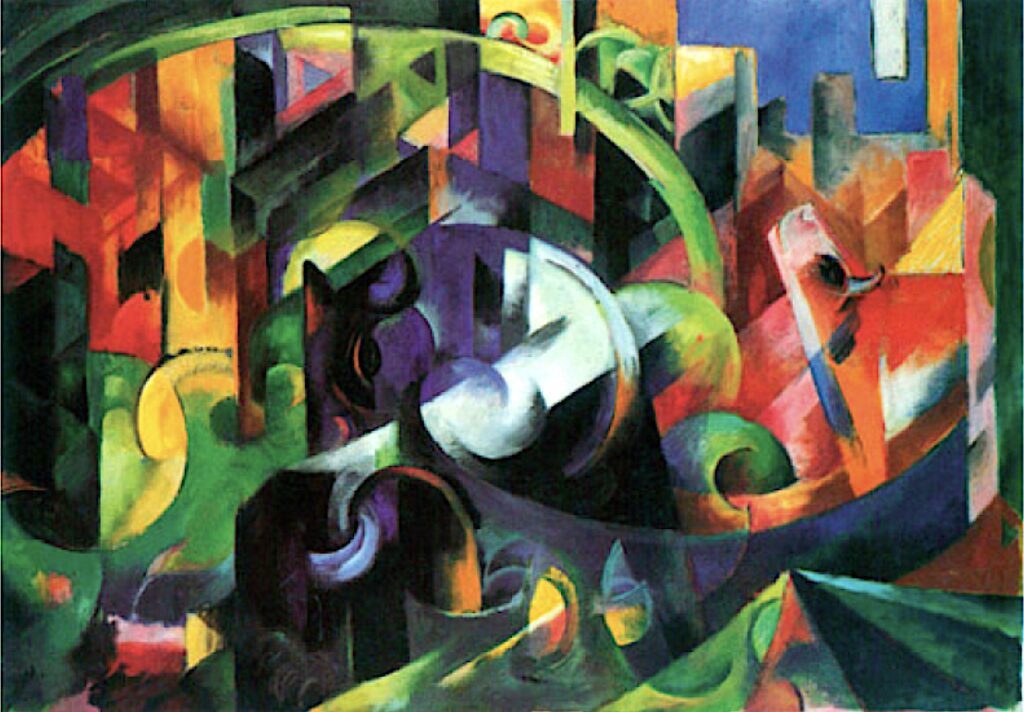 Abstract with Cattle by Franz Marc German Expressionist artist