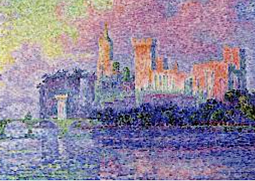 Pointilism painting by French Impressionist Georges Seurat